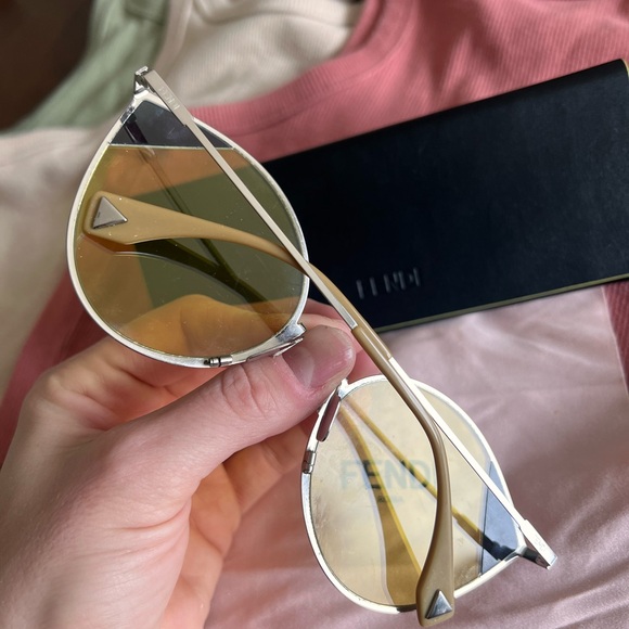 Fendi Women's Yellow Sunglasses - Picture 4 of 5